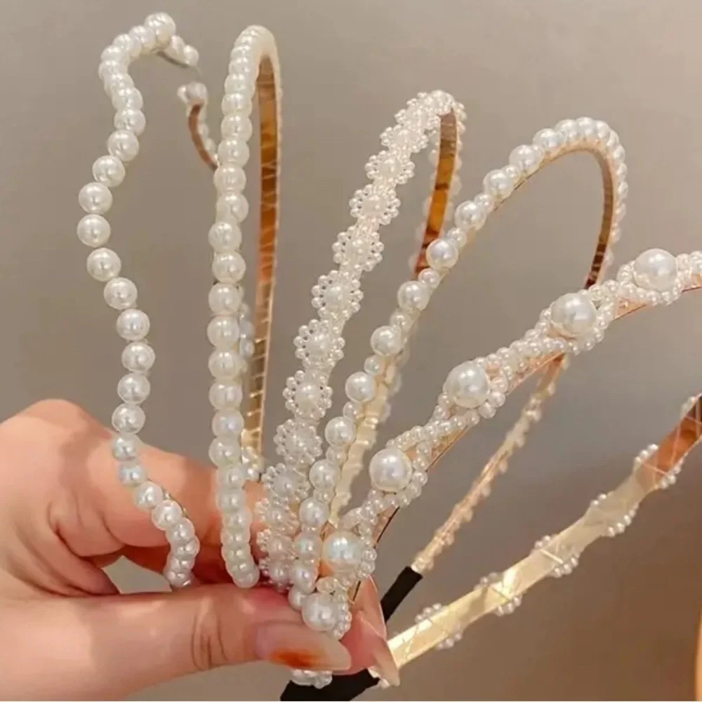 6 Pearl Headbands Set New ✨✨with Gift box 🎁 🔥🔥